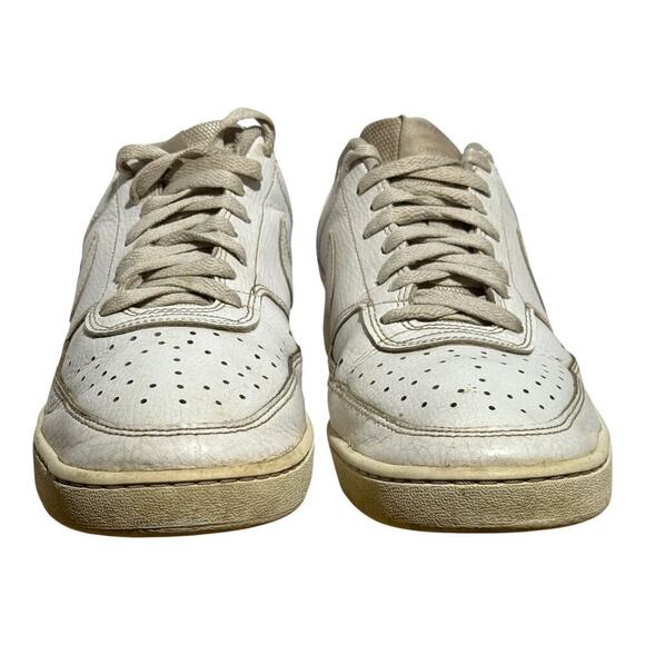Nike Court Vision Low Sail Cream Off White Leather Sneakers Men's 8.5 CD4341-100 - Picture 2 of 8